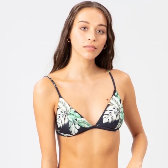 ☀️HURLEY☀️HURLEY☀️PALMETTO FIXED TRI HIPSTER SURF BOTTOM BIKINI SET - Picture 4 of 16